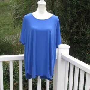 Susan Graver Modern Essentials liquid knit elbow sleeve tunic top shirt 1X